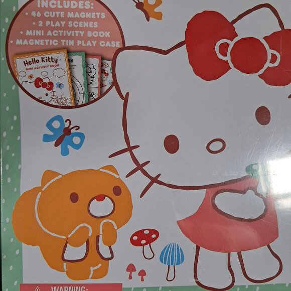 Hello Kitty Magnetic Tin Play Set And Hello Kitty Plush Toy New! Ages Three Plus - Picture 3 of 11